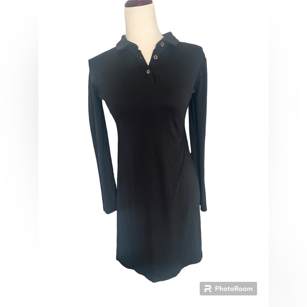 Primark Black Long Sleeve Jersey Knit Dress 4